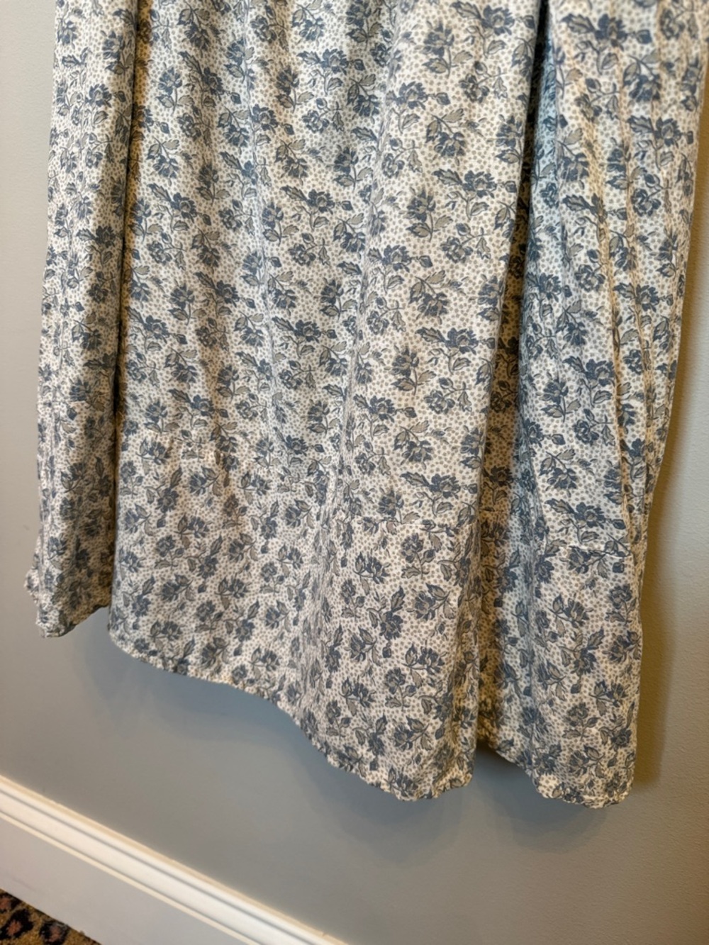 Rylee + Cru White and Blue Floral Tie-Shoulder Sundress - Picture 4 of 4